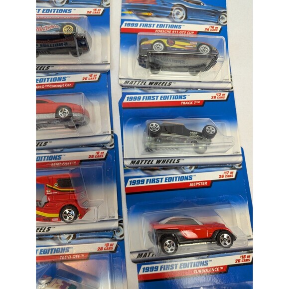 VTG Hot Wheels Cars 1999 First Editions Lot of 12 Different New In Box Monte - Picture 7 of 9
